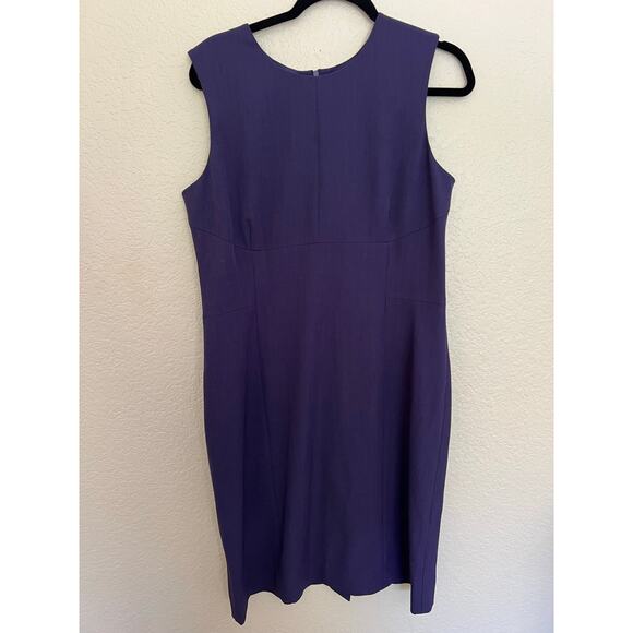 MM.LaFleur A-Line Sheath Dress Purple Sleeveless Washable Workwear Polished - Picture 3 of 13